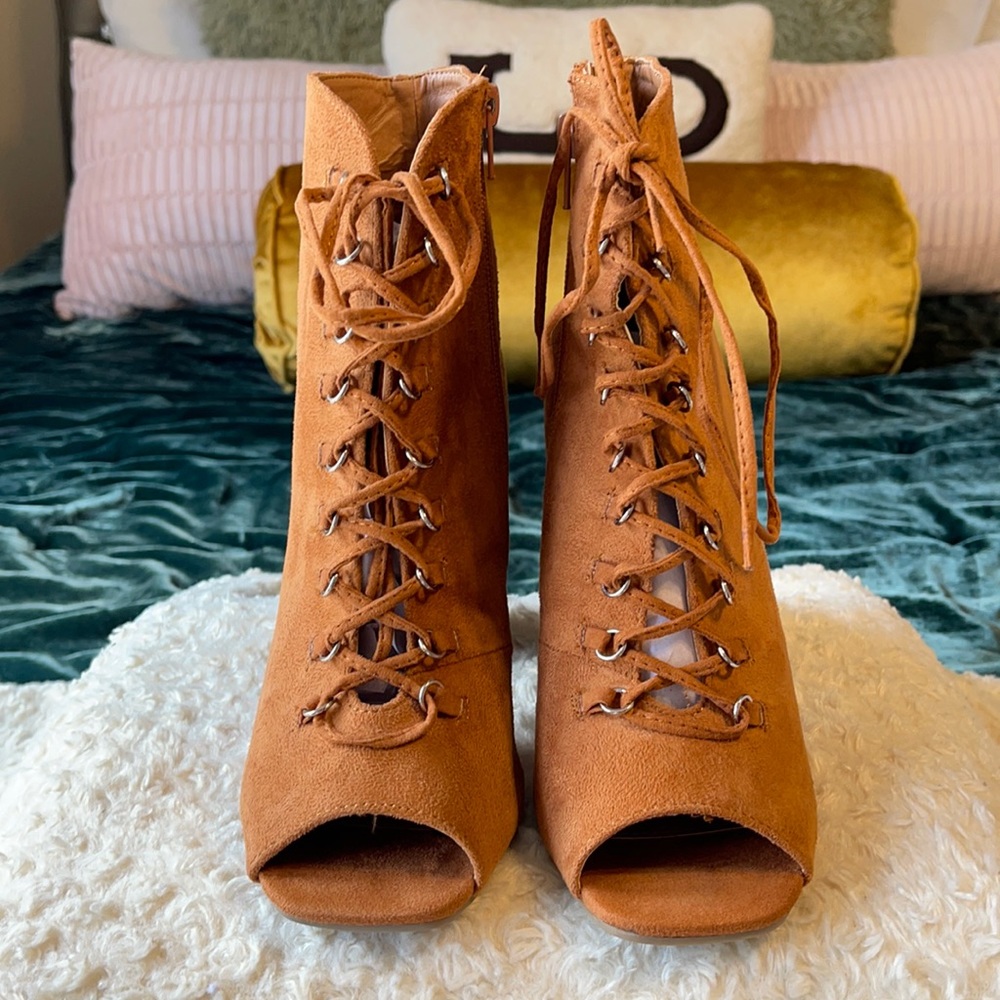 Open toe heels